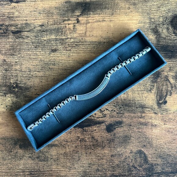 David Yurman Exotic Stone ID Bracelet w/ Red Agate - 7mm - 8.5" - RARE - Picture 11 of 16